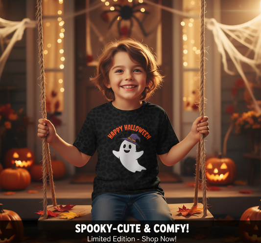 Halloween Ghost Toddler Tee, Cute Kids Halloween Shirt, Toddler Costume Top, Ghost Graphic Tee, Fun Toddler Apparel, Spooky Toddler Gift