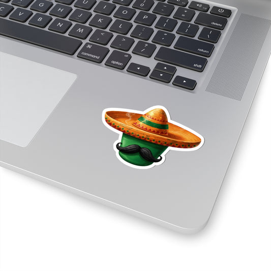 Sombrero Don Bucket Sticker, Mexican Hat Decal, Festive Travel Laptop